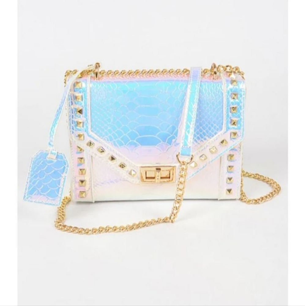 Hologram Snake Frame Clutch